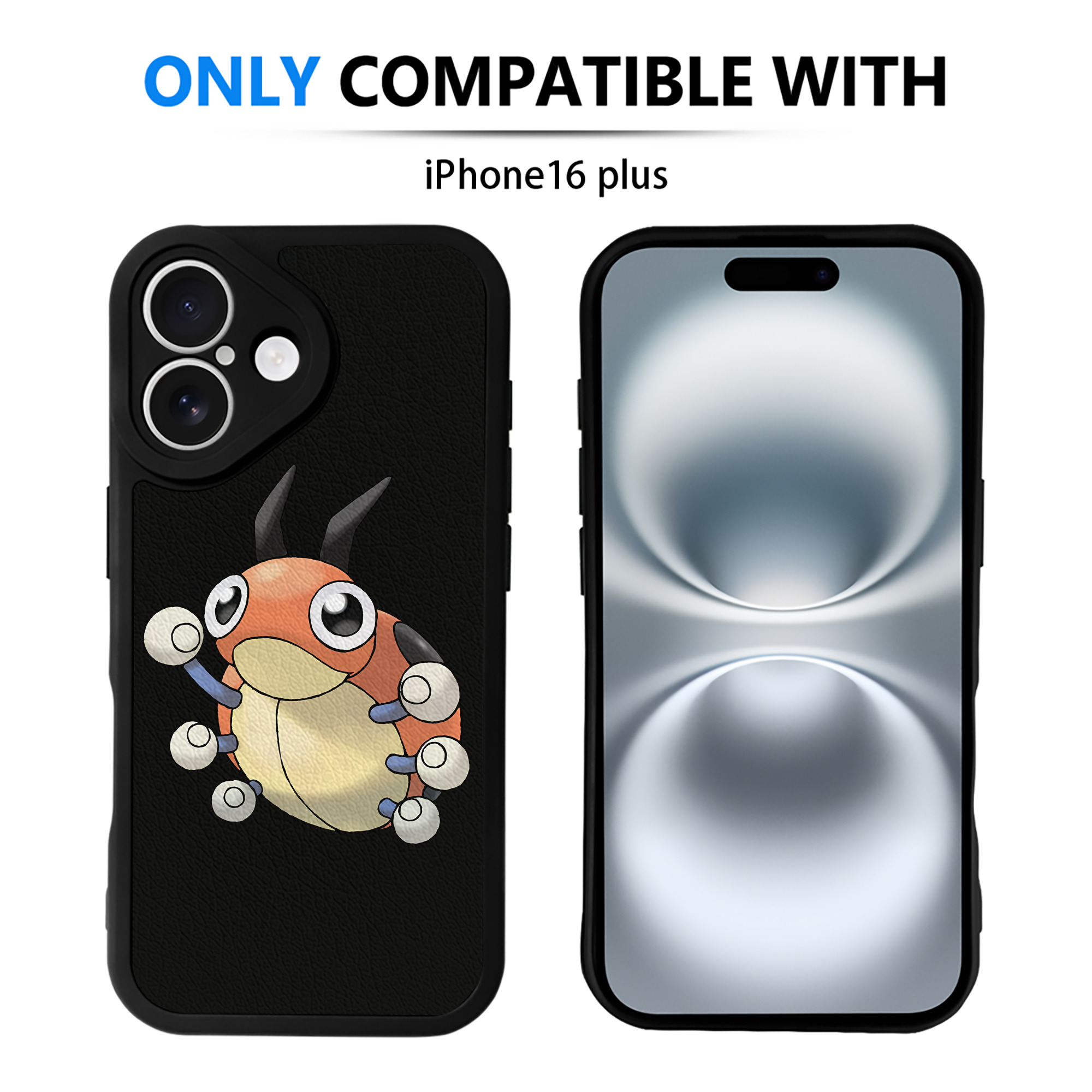（画像用） ポケットモンスター Pokémon 【iPhone 16シリーズ対応】シリコンスマホケース（レザー調） 材質：シリコン